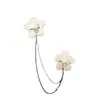 Recomendado en Xiaohongshu Calcetines de pata de gallo con flor de cinco pétalos, Decoraciones para equipaje, Accesorios de tela con borlas de camelia, Pegatinas de tela diy