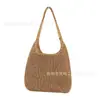 Bolso Tejido de Paja de Comercio Exterior para Mujer 2026 Nuevo Estilo Versátil Casual Bolso de Hombro Estilo Bosque Bolso Tejido Hecho a Mano Gran Capacidad Bolso de Playa