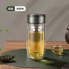 Taza de Huevo de Ganso de Doble Pared de Vidrio Mingxia Hecha a Medida de Alto Borosilicato con Filtro Taza de Té Taza de Regalo de Negocios para Hombres