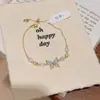 Diseño Original Pulsera Ojo de Gato Mariposa Degradado Lujo Ligero Nicho Sensación de Alta Gama Joyería de Mano Exquisita Dulce Versátil Pulsera