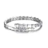 Pulsera de Hueso de Serpiente V Dorada Versión Alta para Mujeres Tallado CNC Cabeza y Cola de Oro Rosa 18K Diamante Hueso de Serpiente Superficie Lisa Venta Directa de Fábrica