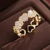 Anillos de Moño Elegantes y Exquisitos en Varios Estilos, Anillos de Circonita de Lujo Ligero Transfronterizos, Estilo Ins Europeo y Americano con Sensación de Alta Gama