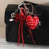 Moda Ins Tecido Amor de Menina Laço Corda Trançada Senso de Alta Qualidade Penduricalho de Pendurar Miu Style Pingente de Bolsa