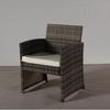 Mesa y silla pequeñas de ratán de tres piezas, combinación de mesa de café de ocio para patio exterior, terraza exterior