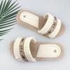Sandalias de Plataforma Bohemia para Mujer Verano Moda Borla Tejido Estilo Étnico Zapatos para Uso Exterior
