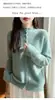 Suéter de punto de ganchillo transfronterizo de cuello medio, agradable para la piel, cálido, de corte holgado, grueso y con un diseño elegante para mujer, perfecto para otoño e invierno