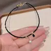 Diseño de Nicho Ins Collar de Perlas con Cuentas de Cristal en Forma de Gota para Mujer Joyería de Cuello Retro Lujo Accesible Elegante Cadena para Clavícula
