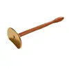 Tabla gua sha de latón puro para Tai Chi con mango extendido, adecuada para masajes de espalda, hombros, cuello y todo el cuerpo