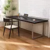 Escritorio de computadora de madera maciza, escritorio de oficina moderno minimalista, escritorio para juegos, escritorio de escritura, mesa de comedor, banco de trabajo recto rectangular, escritorio de estudio