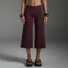 Pantalones anchos cropped transfronterizos, de cintura alta, levanta glúteos, casual, versátiles para ir al trabajo, pantalones de yoga, para correr, deportes, fitness, pantalones rectos para mujer