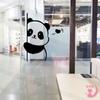 Lindas pegatinas laterales de panda puertas de vidrio y ventanas esquina escaparate tienda de ropa cafetería té con leche pegatinas de pintura decorativa