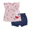 Comercio Exterior Ropa Infantil Verano Nuevo Transfronterizo Al por Mayor Hombres y Mujeres Bebé Manga Corta Pantalones Cortos Camiseta Conjunto de Dos Piezas