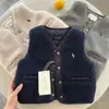 Chaleco de Cachemir para Niños Hombres 2025 Otoño e Invierno Nuevo Estilo Niños Tops de Color Puro Moda Bebé Niña Acolchado..