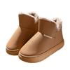 Zapatos de Algodón con Suela Gruesa para Mujer, Nuevo Estilo Invierno 2026, Pantuflas Cálidas de Algodón con Felpa de Piel Sintética, Botas de Nieve Cerradas para Hombre