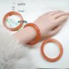 Pulseira de ágata laranja do Brasil com adornos de gelo da moda pulseira de jade laranja para menina pulseira de calcedônia mel pulseira de caramelo atacado