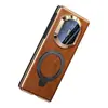 Adecuado para funda de teléfono Huawei MateX7/X6/X5, tapa abatible con soporte, protección de lente, cobertura total, funda protectora de cuero encerado con pliegues marcados
