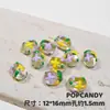 Cuentas Pintadas a Mano DIY Cuentas con Forma de Azufaifa Accesorios para Joyería Hechos a Mano Agujero Recto Colorido Dibujos Animados Lindos Pulsera de Verano Collar de Cuentas