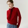 Suéter de cashmere 100% puro espesso para mulheres, com bainha enrolada, gola semi-alta, caimento solto e design oversized, perfeito como camada interna ou base.