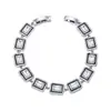 Pulsera Rectangular Geométrica de Zirconia para Mujer, Lujo Ligero, Gama Alta, Pulsera de Moda Europea y Americana, Llena de Diamantes, Joyería de Mano Elegante y Versátil