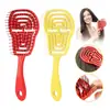 Peine con Forma de Abanico de Plátano Hueco para Uso Doméstico para Niñas de Alto Valor, Peine para Peinar el Cabello con Corona Alta, Masaje Esponjoso, Peine Curvo Grande
