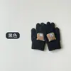 2-8 anos ~ Luvas de inverno para crianças fofas de cinco dedos quentes para bebês meninos meninas crianças Meninos Meninas bebê