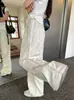 Pantalones Anchos de Encaje 2025 para Mujer, Otoño Delgados Nuevos de Cintura Alta Casual Nuevo Estilo Chino Estilo Nacional Albaricoque Hielo de Seda Pantalones Frescos