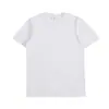 Camiseta de verão de manga curta 200g, cor sólida, gola redonda, camiseta branca, ombro normal, camada interna casual, unissex para homens e mulheres