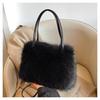 Bolso Mao Mao para Mujer 2024 Invierno Nueva Moda Estilo Occidental Bolso Tote de Felpa Combinable Bolso de Mano Casual Bandolera
