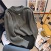 Suéter Corto de Punto con Patrón Trenzado para Mujer con Diseño Único, Suéter de Cadena, Chaqueta Superior de Estilo Suave y Relajado