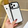 Capa de Celular Transparente Acrílica Duas em Uma em Cor Doce Simples para iPhone 16, Adequada para iPhone 17 Pro Dopamina