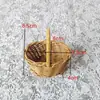 Mini Cesta Pura Artesanal Plástico Imitação Rattan Cesta de Parede Varanda Sala de Estar Flor Decorativa Arranjo em estoque Cesta de Mão
