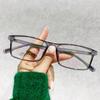 12721 retro square frame myopia glasses frame custom glasses leg student frame pode ser equipado com graus black frame glasses para homens