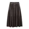 Ropa de mujer transfronteriza 2026 Moda europea y americana elegante versátil casual simple falda plisada de cintura alta para mujer F71330