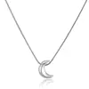 Collar Minimalista Versátil de Media Luna para Mujer, Estilo Nuevo de Nicho de Moda, Cadena para Sudadera Estilo Cool de Instagram, Cadena de Clavícula de Temperamento a la Moda