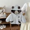 Casaco Infantil Outono Inverno 2026 Novo Bebê Acolchoado Forrado com Fleece Início do Inverno Com Capuz Roupa de Inverno para Bebês e Crianças Pequenas