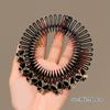 Horquilla para el pelo con artefacto para la frente, antifrizz, con forma de mariposa, para mujer, con perlas, para insertar peine, para tirar del peine.