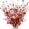 Amazon Día de San Valentín Inserciones de Bayas en Forma de Corazón Adecuadas para Rellenos de Jarrones del Día de San Valentín y San Valentín