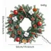 Decorações de Guirlanda de Natal Europeias e Americanas Transfronteiriças, Enfeites de Porta, Pingentes de Guirlanda de Pinha para Shopping, Arranjo de Cena de Natal para Casa