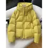 Jaqueta Puff de Algodão 2026 Nova para Mulheres, Estilo Coreano Solta Fashionável Puffer Coat, Casaco de Algodão Quente com Capuz, Roupa Exterior Espessa