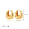 Brinco Argola Dourado Simples de Luxo Leve Transfronteiriço Europeu e Americano Design de Nicho Headwear de Orelha Geométrico Retrô Francês Sofisticado