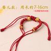 2026 Año del Caballo Hilo Rojo DIY Cuentas de la Fortuna Hebilla de Paz Dorada 3D Pulsera de Joyería Estilo Pareja y Mejor Amigo Hilo Venta al por Mayor