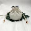 Atacado agora feito bolsa de cordão de lona espessa Wenwan Contas de Buda Conjunto de chá Xícara Saco de cordão Hanfu Bolsa de armazenamento portátil com cordão