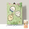 Manta de Flanela Fofa de Esquilo Voador Desenho Animado para Crianças, Jardim de Infância, Soneca no Escritório, Forrada com Fleece