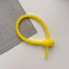 Laço de Silicone Colorido Laço Sapo Elástico Enrolador de Acabamento Chaveiro Pingente DIY Chaveiro Joia