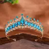Corona de Novia con Pedrería Tocado Corona de Boda Europea y Americana Accesorios para Vestido de Novia Diadema de Peinado Estilo Banquete Accesorios