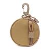 Estuche llavero multifuncional para exteriores impermeable Monedero para monedas Bolsa protectora para auriculares EDC redonda pequeña para colgar