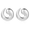 Pendientes Irregulares de Nuevo Estilo Transfronterizos Europeos y Americanos, Aretes Personalizados de Moda para Mujer, Versátiles para el Uso Diario, Joyería de Color Dorado