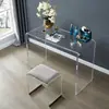 Nova Mesa de Toucador de Acrílico Estilo Ins Simples Mesa de Maquiagem de Quarto Mesa Flutuante Transparente Mesa Criativa para Streamer