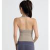 Nuevo Sujetador Deportivo para Mujer a Prueba de Golpes para Correr Acanalado Fitness Halter Hermoso Sujetador de Espalda Top Chaleco de Yoga Transpirable