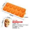 Molde de Silicona de Chocolate de Calabaza de Calavera de Halloween Bruja Fantasma Molde para Fudge Herramientas Decorativas para Pastel
